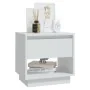 Mesita de noche madera contrachapada blanco 45x34x44 cm de , Mesitas de noche - Ref: Foro24-809512, Precio: 42,33 €, Descuent...