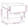 Mesita de noche madera contrachapada blanco 45x34x44 cm de , Mesitas de noche - Ref: Foro24-809512, Precio: 42,33 €, Descuent...