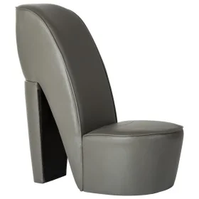 Butaca con forma de zapato de tacón cuero sintético gris de , Sillones - Ref: Foro24-248651, Precio: 176,44 €, Descuento: %