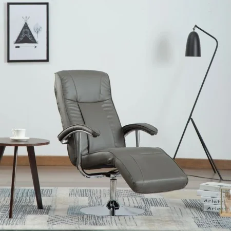 Sillón de TV de cuero sintético gris de , Sillones - Ref: Foro24-248588, Precio: 245,03 €, Descuento: %