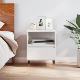 Mesita de noche madera contrachapada blanco brillo 40x35x50 cm von , Nachttische - Ref: Foro24-830608, Preis: 45,05 €, Rabatt: %