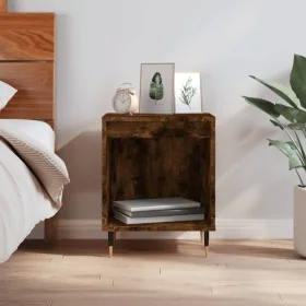 Mesita de noche madera de ingeniería roble ahumado 40x35x50 cm de , Mesitas de noche - Ref: Foro24-830710, Precio: 33,98 €, D...