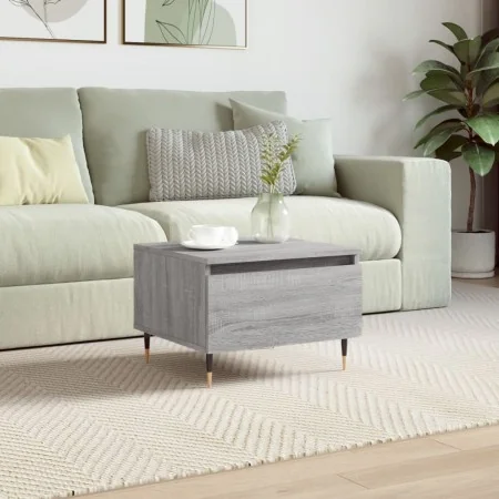 Mesa de centro madera de ingeniería gris Sonoma 50x46x35 cm de , Mesas de centro - Ref: Foro24-830856, Precio: 43,95 €, Descu...