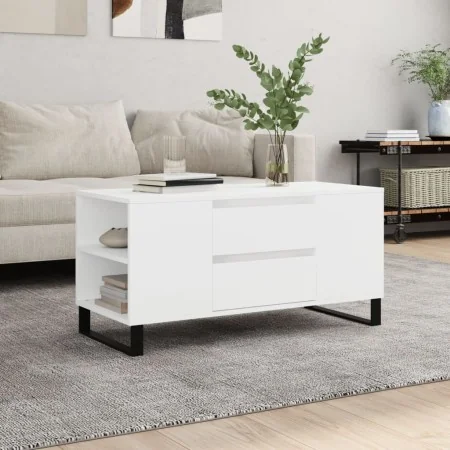 Mesa de centro madera de ingeniería blanco 102x44,5x50 cm by , Coffee table - Ref: Foro24-831004, Price: 86,91 €, Discount: %