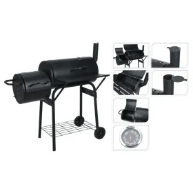 ProGarden Barbacoa con ahumador forma de cilindro negro de , Barbacoas - Ref: Foro24-445884, Precio: 172,65 €, Descuento: %