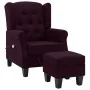 Sillón de masaje con reposapiés tela morado de , Sillones de masaje eléctricos - Ref: Foro24-320168, Precio: 216,57 €, Descue...
