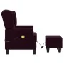 Sillón de masaje con reposapiés tela morado de , Sillones de masaje eléctricos - Ref: Foro24-320168, Precio: 216,57 €, Descue...
