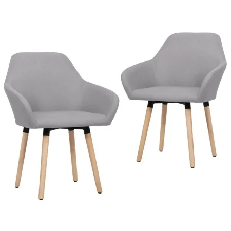 Sillas de comedor giratorias 2 unidades tela gris claro de , Sillas de comedor - Ref: Foro24-283459, Precio: 154,81 €, Descue...
