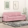 Sofá de 3 plazas con cojines terciopelo rosa 180 cm by , Sofas - Ref: Foro24-3200894, Price: 322,57 €, Discount: %