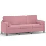Sofá de 3 plazas con cojines terciopelo rosa 180 cm by , Sofas - Ref: Foro24-3200894, Price: 322,57 €, Discount: %