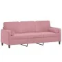 Sofá de 3 plazas con cojines terciopelo rosa 180 cm by , Sofas - Ref: Foro24-3200894, Price: 322,57 €, Discount: %