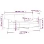Sofá de 3 plazas con cojines terciopelo rosa 180 cm by , Sofas - Ref: Foro24-3200894, Price: 322,57 €, Discount: %