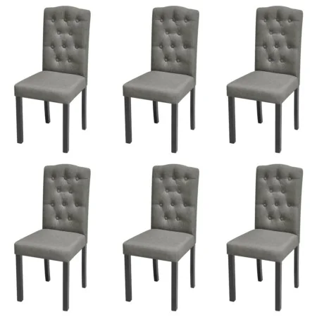 Sillas de comedor 6 unidades de tela gris de , Sillas de comedor - Ref: Foro24-272247, Precio: 399,26 €, Descuento: %