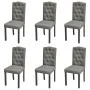 Sillas de comedor 6 unidades de tela gris de , Sillas de comedor - Ref: Foro24-272247, Precio: 399,26 €, Descuento: %