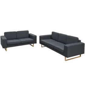 Set de sofás de 2 y 3 plazas gris oscuro von , Sofas - Ref: Foro24-273816, Preis: 911,34 €, Rabatt: %