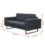 Set de sofás de 2 y 3 plazas gris oscuro von , Sofas - Ref: Foro24-273816, Preis: 911,34 €, Rabatt: %