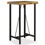 Set muebles de bar 3 pzas madera maciza reciclada cuero genuino de , muebles para cocinas y comedores - Ref: Foro24-275139, P...