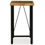 Set muebles de bar 3 pzas madera maciza reciclada cuero genuino de , muebles para cocinas y comedores - Ref: Foro24-275139, P...
