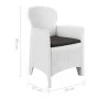 Set de muebles de jardín 7 pzas plástico blanco aspecto ratán de , Conjuntos de jardín - Ref: Foro24-276125, Precio: 916,12 €...