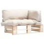 Sofá de jardín de palets con cojines color arena madera de pino by , Outdoor sofas - Ref: Foro24-277479, Price: 129,52 €, Dis...