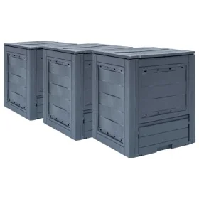 Compostadores de jardín 3 unidades gris 780 L 60x60x73 cm by , Composters - Ref: Foro24-278920, Price: 249,13 €, Discount: %