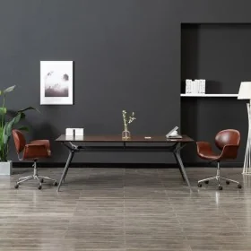 Silla de comedor giratoria cuero sintético marrón de , Sillas de comedor - Ref: Foro24-287393, Precio: 171,03 €, Descuento: %