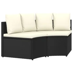 Set de sofás de jardín 2 piezas y cojines ratán sintético negro by , Outdoor sofas - Ref: Foro24-310464, Price: 173,13 €, Dis...