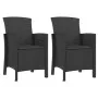 Sillones de jardín 2 uds con cojines ratán PP color grafito de , Sillas de jardín - Ref: Foro24-318229, Precio: 165,09 €, Des...