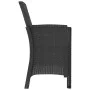 Sillones de jardín 2 uds con cojines ratán PP color grafito de , Sillas de jardín - Ref: Foro24-318229, Precio: 165,09 €, Des...