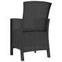 Sillones de jardín 2 uds con cojines ratán PP color grafito de , Sillas de jardín - Ref: Foro24-318229, Precio: 165,09 €, Des...