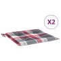 Cojines de silla de jardín 2 uds tela a cuadros rojo 50x50x3 cm de , Cojines para sillas y sofás - Ref: Foro24-314068, Precio...