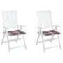 Cojines de silla de jardín 2 uds tela a cuadros rojo 50x50x3 cm de , Cojines para sillas y sofás - Ref: Foro24-314068, Precio...
