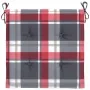Cojines de silla de jardín 2 uds tela a cuadros rojo 50x50x3 cm de , Cojines para sillas y sofás - Ref: Foro24-314068, Precio...