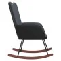 Silla mecedora de terciopelo y PVC gris oscuro de , Mecedoras - Ref: Foro24-327876, Precio: 102,33 €, Descuento: %