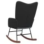 Silla mecedora de terciopelo y PVC gris oscuro de , Mecedoras - Ref: Foro24-327876, Precio: 102,33 €, Descuento: %