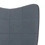 Silla mecedora de terciopelo y PVC gris oscuro de , Mecedoras - Ref: Foro24-327876, Precio: 102,33 €, Descuento: %