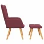 Sillón de relax con reposapiés tela rojo tinto by , Armchairs - Ref: Foro24-327938, Price: 139,98 €, Discount: %