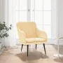 Sillón de terciopelo color crema 63x76x80 cm de , Sillones - Ref: Foro24-351462, Precio: 98,91 €, Descuento: %