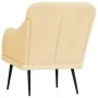 Sillón de terciopelo color crema 63x76x80 cm de , Sillones - Ref: Foro24-351462, Precio: 98,91 €, Descuento: %