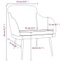 Sillón de terciopelo color crema 63x76x80 cm de , Sillones - Ref: Foro24-351462, Precio: 98,91 €, Descuento: %