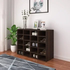 Zapatero madera de ingeniería roble ahumado 92x30x67,5 cm de , Zapateros y organizadores de calzado - Ref: Foro24-340219, Pre...