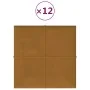 Paneles de pared 12 uds terciopelo marrón 30x30 cm 1,08 m² by , Wall covering - Ref: Foro24-344049, Price: 35,88 €, Discount: %