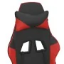 Silla gaming de masaje y reposapiés cuero sintético negro rojo de , Sillones para videojuegos - Ref: Foro24-345412, Precio: 1...