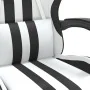 Silla gaming giratoria reposapiés cuero sintético blanco negro by , Gaming chairs - Ref: Foro24-349541, Price: 113,27 €, Disc...