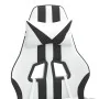 Silla gaming giratoria reposapiés cuero sintético blanco negro by , Gaming chairs - Ref: Foro24-349541, Price: 113,27 €, Disc...