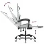 Silla gaming giratoria reposapiés cuero sintético blanco negro by , Gaming chairs - Ref: Foro24-349541, Price: 113,27 €, Disc...