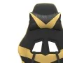 Silla gaming giratoria reposapiés cuero sintético negro dorado de , Sillones para videojuegos - Ref: Foro24-349557, Precio: 1...