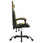 Silla gaming giratoria cuero sintético negro y dorado de , Sillones para videojuegos - Ref: Foro24-349569, Precio: 102,27 €, ...