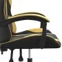 Silla gaming giratoria cuero sintético negro y dorado de , Sillones para videojuegos - Ref: Foro24-349569, Precio: 102,27 €, ...