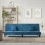 Sofá cama de terciopelo azul de , Sofás - Ref: Foro24-351906, Precio: 245,63 €, Descuento: %